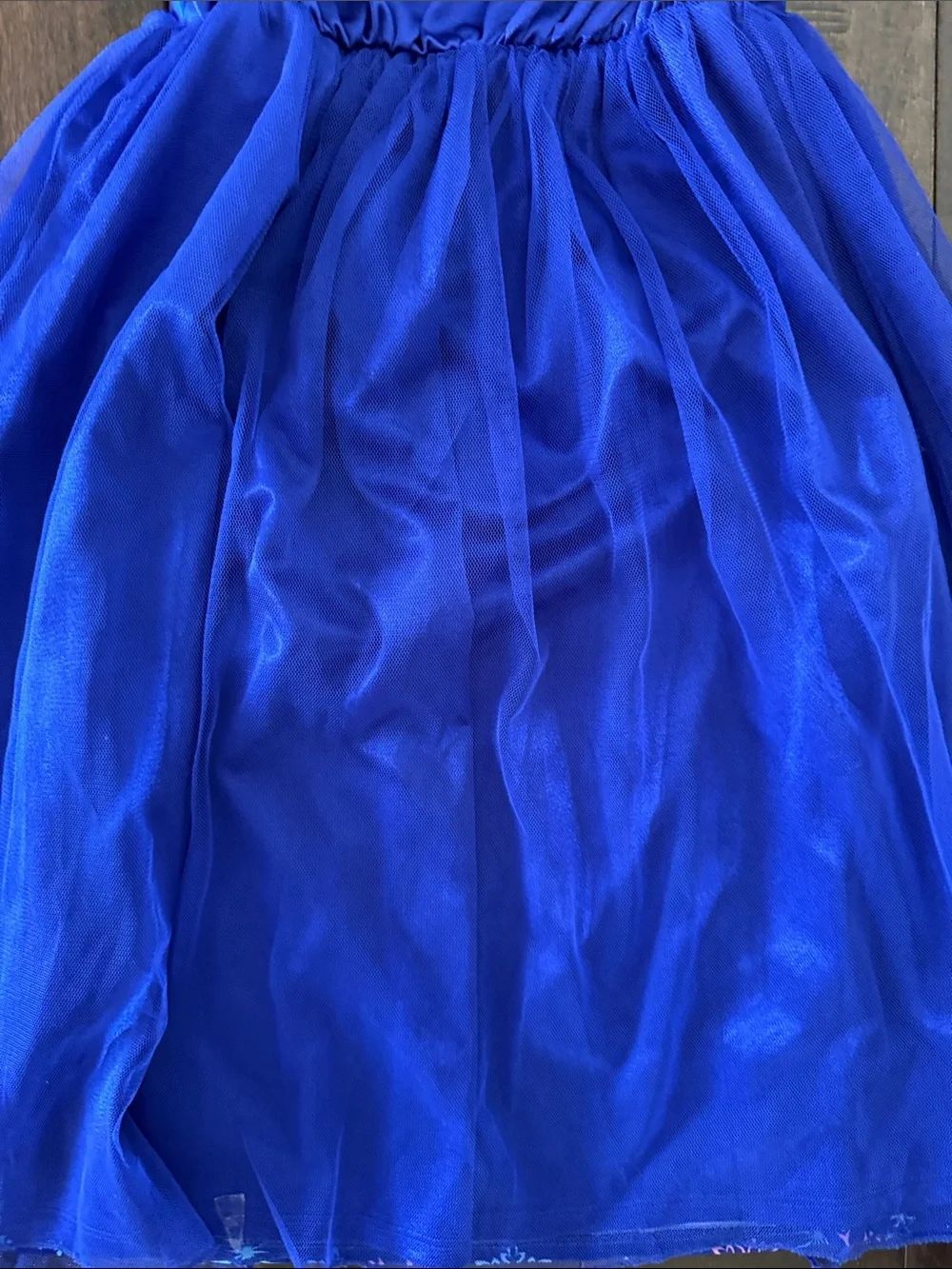 Disney Frozen Royal Blue Elsa & Anna Tulle Princess Costume Nightgown! Size 4/5 - Picture 9 of 9